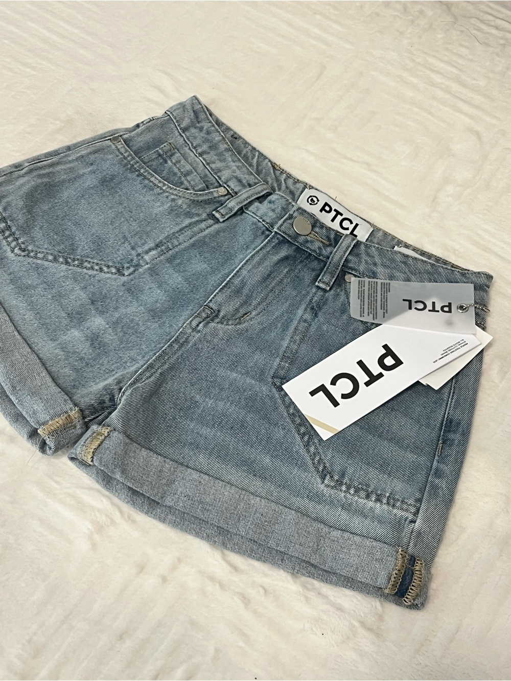 PTCL Light Blue Denim Jean Shorts for Women